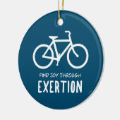 運動で喜びを見いだすサイクリング セラミックオーナメント (左)