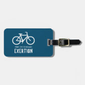 運動で喜びを見いだすサイクリング ラゲッジタグ (正面横)