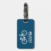 運動で喜びを見いだすサイクリング ラゲッジタグ (裏面縦)