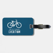 運動で喜びを見いだすサイクリング ラゲッジタグ (裏面横)