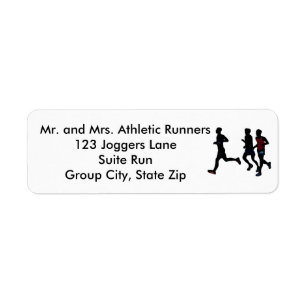 運動にランナーの走ることは宛名ラベルを個人化します ラベル