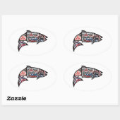 運動のために 楕円形シール (シート)