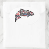 運動のために 楕円形シール (バッグ)