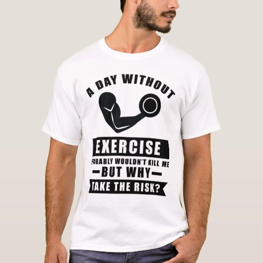 運動のない日は多分死にはしないだろう b tシャツ (正面)