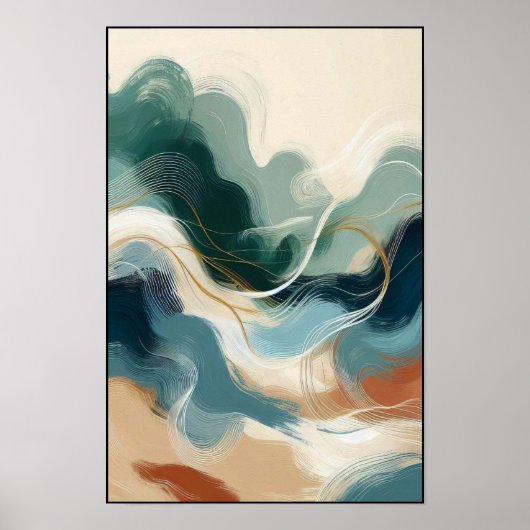 運動のリズムと深さ抽象芸術 ポスター (正面)