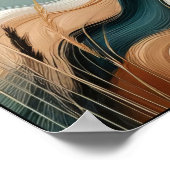 運動のリズムと深さ抽象芸術 ポスター (角)