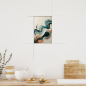 運動のリズムと深さ抽象芸術 ポスター (キッチン)