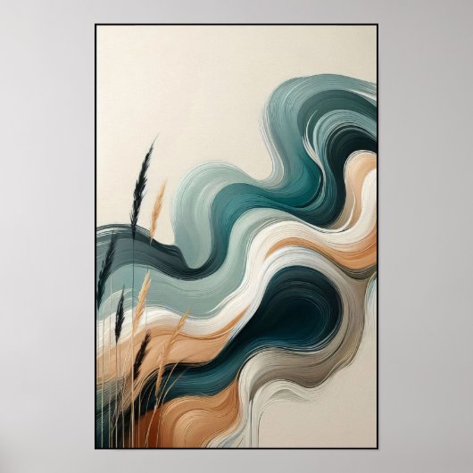 運動のリズムと深さ抽象芸術 ポスター (正面)