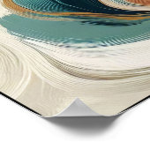 運動のリズムと深さ抽象芸術 ポスター (角)