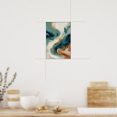 運動のリズムと深さ抽象芸術 ポスター (キッチン)