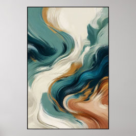 運動のリズムと深さ抽象芸術 ポスター