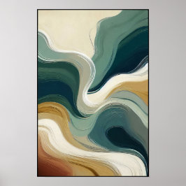 運動のリズムと深さ抽象芸術 ポスター