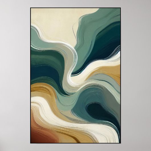 運動のリズムと深さ抽象芸術 ポスター (正面)