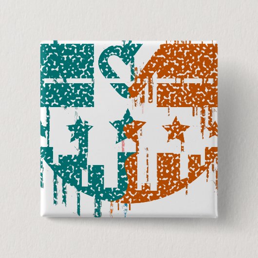 運動の統一 – 民主化の流れ 缶バッジ (正面)