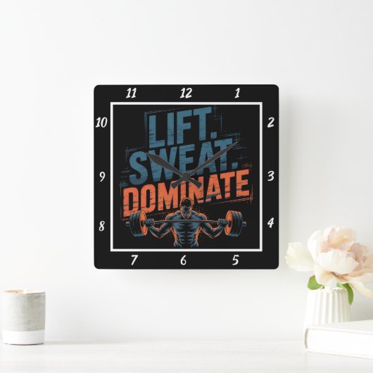 運動を引き起こす運動を引き起こす スクエア壁時計 (ホーム)