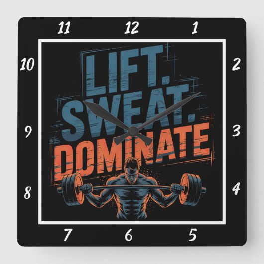 運動を引き起こす運動を引き起こす スクエア壁時計 (正面)