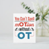 運動を職業上のセラピーに綴れない ポストカード (スタンド正面)