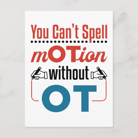 運動を職業上のセラピーに綴れない ポストカード (正面)