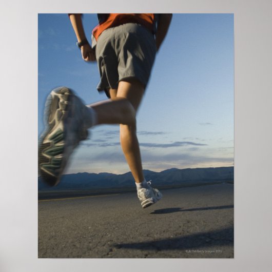 運動中のギアランニングの人 ポスター (正面)