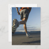 運動中のギアランニングの人 ポストカード (正面/裏面)