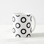 🌀運動中のドット：丸マグカップ コーヒーマグカップ (正面右)