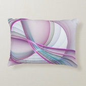 運動中のモダン抽象芸術カラフルフラクタル アクセントクッション (裏面)