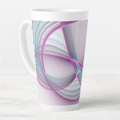 運動中のモダン抽象芸術カラフルフラクタル カフェラテマグ (左アングル)