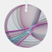 運動中のモダン抽象芸術カラフルフラクタル ガラスオーナメント (裏面)