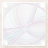 運動中のモダン抽象芸術カラフルフラクタル ガラスコースター (裏面)