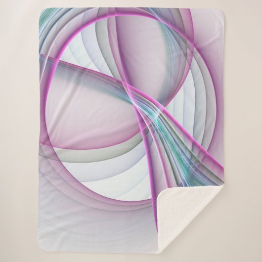運動中のモダン抽象芸術カラフルフラクタル シェルパブランケット (正面)