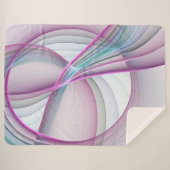 運動中のモダン抽象芸術カラフルフラクタル シェルパブランケット (正面(横))