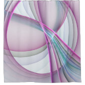 運動中のモダン抽象芸術カラフルフラクタル シャワーカーテン (正面)