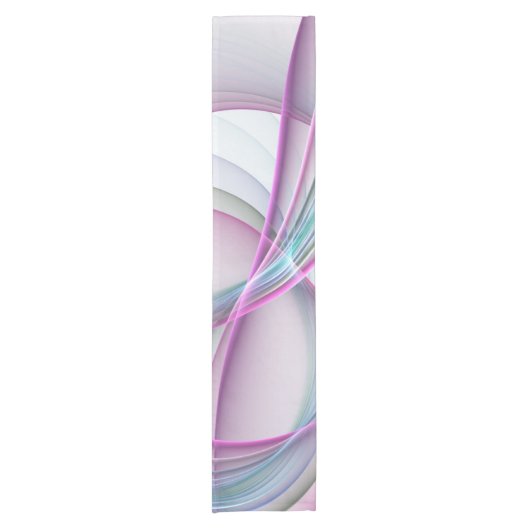 運動中のモダン抽象芸術カラフルフラクタル ショートテーブルランナー (正面)