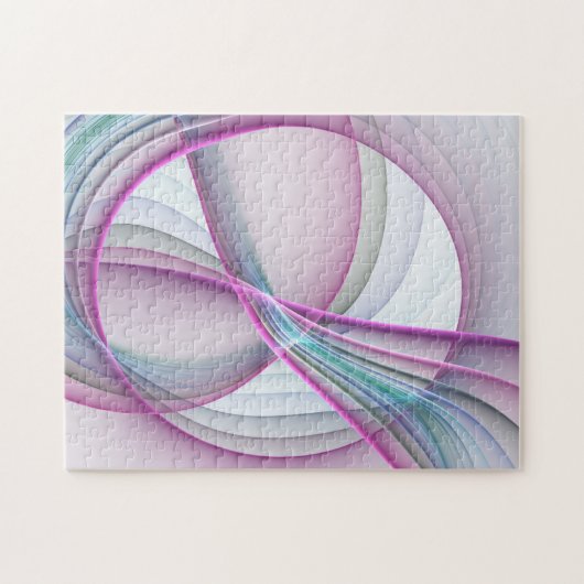 運動中のモダン抽象芸術カラフルフラクタル ジグソーパズル (横)