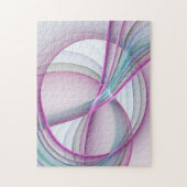 運動中のモダン抽象芸術カラフルフラクタル ジグソーパズル (縦)