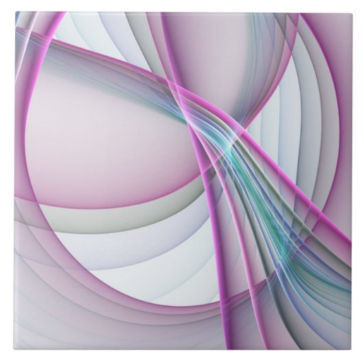 運動中のモダン抽象芸術カラフルフラクタル タイル (正面)