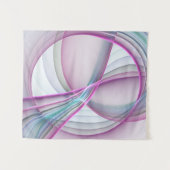 運動中のモダン抽象芸術カラフルフラクタル タペストリー (正面(横))