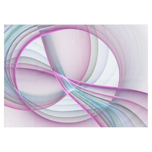 運動中のモダン抽象芸術カラフルフラクタル テーブルクロス (正面(横))