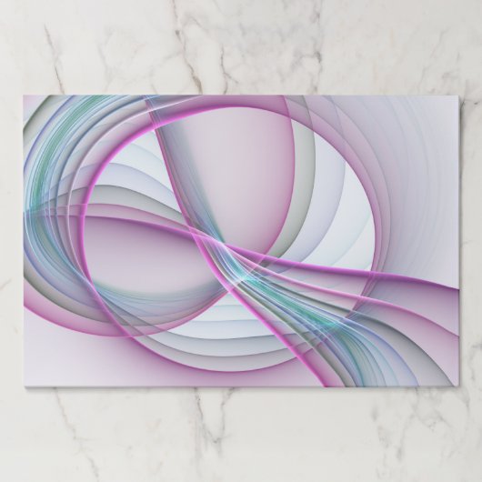 運動中のモダン抽象芸術カラフルフラクタル ペーパーパッド (正面)