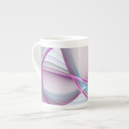 運動中のモダン抽象芸術カラフルフラクタル ボーンチャイナマグカップ