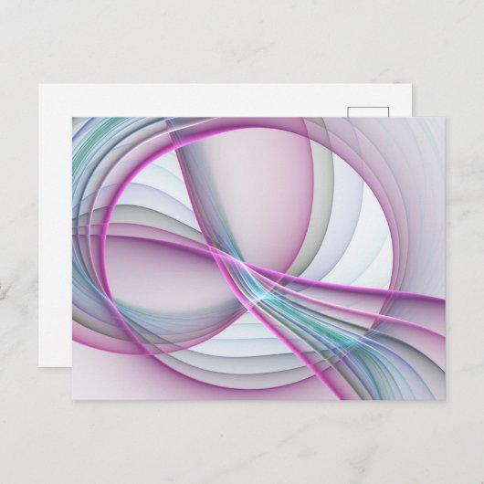 運動中のモダン抽象芸術カラフルフラクタル ポストカード (正面/裏面)