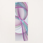 運動中のモダン抽象芸術カラフルフラクタル ヨガマット (正面)