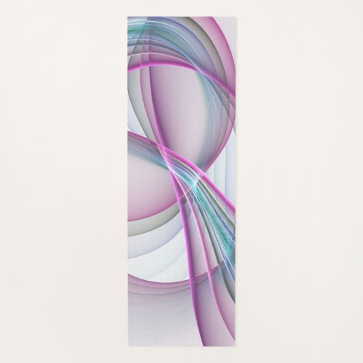 運動中のモダン抽象芸術カラフルフラクタル ヨガマット (正面)