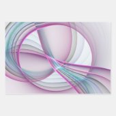 運動中のモダン抽象芸術カラフルフラクタル ラッピングペーパーシート (正面)