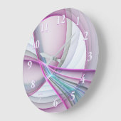 運動中のモダン抽象芸術カラフルフラクタル ラージ壁時計 (傾斜)