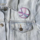 運動中のモダン抽象芸術カラフルフラクタル 缶バッジ (インサイチュ)