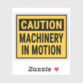 運動中の機械に注意を払う シール (シート)