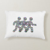 運動中の男性 アクセントクッション (裏面)