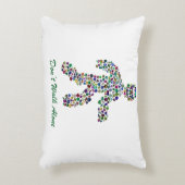 運動中の男性 アクセントクッション (正面(垂直))