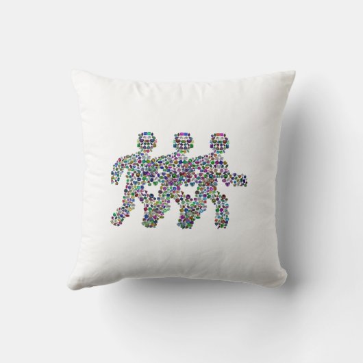 運動中の男性 クッション (裏面)